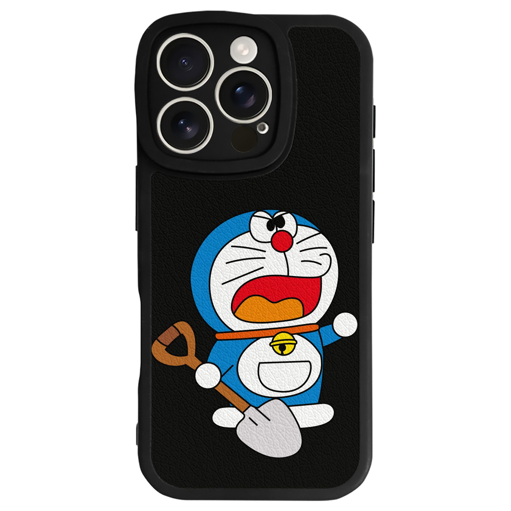（画像用） ドラえもん Doraemon 【iPhone 16シリーズ対応】シリコンスマホケース（レザー調） 材質：シリコン